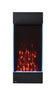 Load image into Gallery viewer, Napoleon Allure Vertical 38-inch electric fireplace with orange flames, blue side lighting, and crystal ember bed