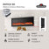 Load image into Gallery viewer, Napoleon Entice 50-inch linear electric fireplace NEFL50CFH-1 dimensions: 49.69 inches wide, 16.94 inches high, and 5.44 inches deep, with 5,000 BTU heating output and 2-year limited warranty.