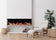Load image into Gallery viewer, Napoleon Luminex 65 LCD electric fireplace recessed into a contemporary living room feature wall