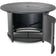 Load image into Gallery viewer, Napoleon NWO44TI-BK round fire pit table surround with center tabletop lid installed and curved side access door open
