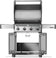 Load image into Gallery viewer, Napoleon Rogue 525 stainless steel gas grill with 4 burners and spacious cooking area with open side doors on a white background