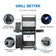 Load image into Gallery viewer, Napoleon Rogue PRO 425 SIB Black 4-Burner Gas Grill with Infrared Side Burner with labeled features on a white background