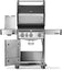Load image into Gallery viewer, Napoleon Rogue® PRO 425 Stainless Steel Gas Grill with Infrared Side Burner and 4 Burners with open side panel on a white background