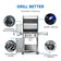 Load image into Gallery viewer, Napoleon Rogue® PRO 425 Stainless Steel Gas Grill with Infrared Side Burner and 4 Burners features highlighted on a white background