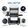 Load image into Gallery viewer, Napoleon Rogue PRO 525 SIB Black Gas Grill with Infrared Side Burner and 5 Burners with innovative features highlighted on a white background