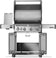 Load image into Gallery viewer, Napoleon Rogue PRO 525 Stainless Steel Gas Grill with Infrared Side Burner and 5 Burners with open side panels on a white background