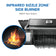 Load image into Gallery viewer, Napoleon Rogue PRO 625 SIB Black Gas Grill with 6 Burners and Infrared Side Burner with infrared sizzle zone side burner and flame inset on a white background