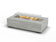 Load image into Gallery viewer, Front view of Planika Galaxy Kreta Table automatic outdoor gas fire table with Dekton Kreta stone finish