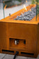 Load image into Gallery viewer, Close-up of Planika Galio Corten Manual outdoor gas fireplace