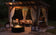 Load image into Gallery viewer, Planika Galio Star Black Outdoor Gas Fireplace in Modern Backyard Patio Lifestyle Setting