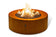 Load image into Gallery viewer, Front view of Planika Galio Star Corten automatic outdoor gas fireplace with star-shaped burner