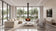 Load image into Gallery viewer, Planika Oni suspended bioethanol fireplace with FLA4 Flogs 39 inch burner in a luxury interior lifestyle setting with flue connection, floating design, and real flame ambiance in a modern living space