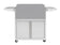 Load image into Gallery viewer, TrueFlame Deluxe Cart with 2 Fold-Down Side Shelves for 30-Inch Griddle – 304 stainless steel griddle cart with storage and locking caster wheels