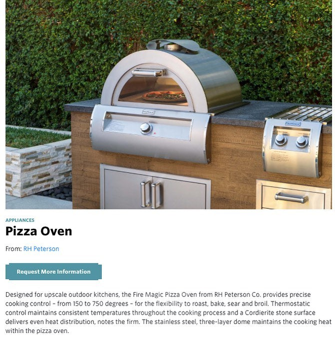 Fire Magics New Pizza Oven