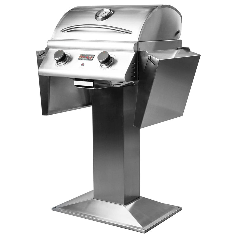 Load image into Gallery viewer, Blaze 21-Inch 1500 Watt Electric Grill On Pedestal With Side Shelves - BLZ-ELEC-21
