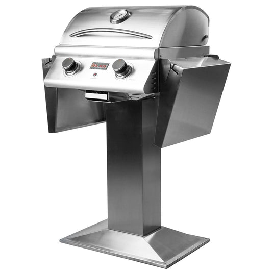 Blaze 21-Inch 1500 Watt Electric Grill On Pedestal With Side Shelves - BLZ-ELEC-21