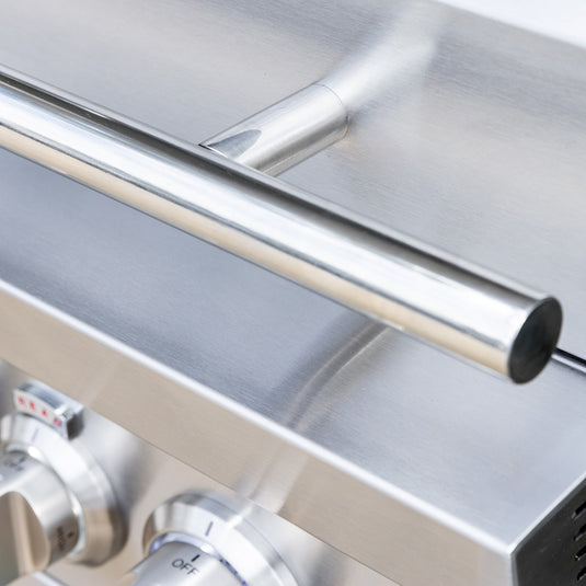 Summerset Sizzler Pro 32″ Built-In Grill – with LED Lights, Stainless Steel Grates, and Rotisserie Back Burner