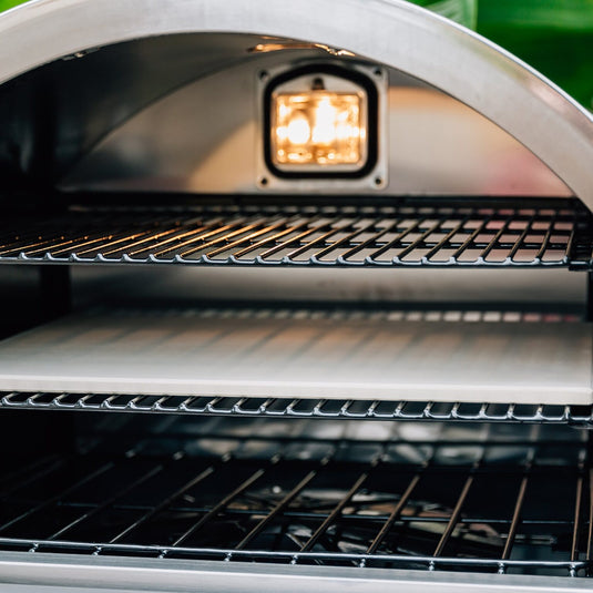 Summerset The Freestanding Outdoor Oven – Stainless Steel Pizza Oven with Cooking Racks, Pizza Stone, and Smoker Box on Cart