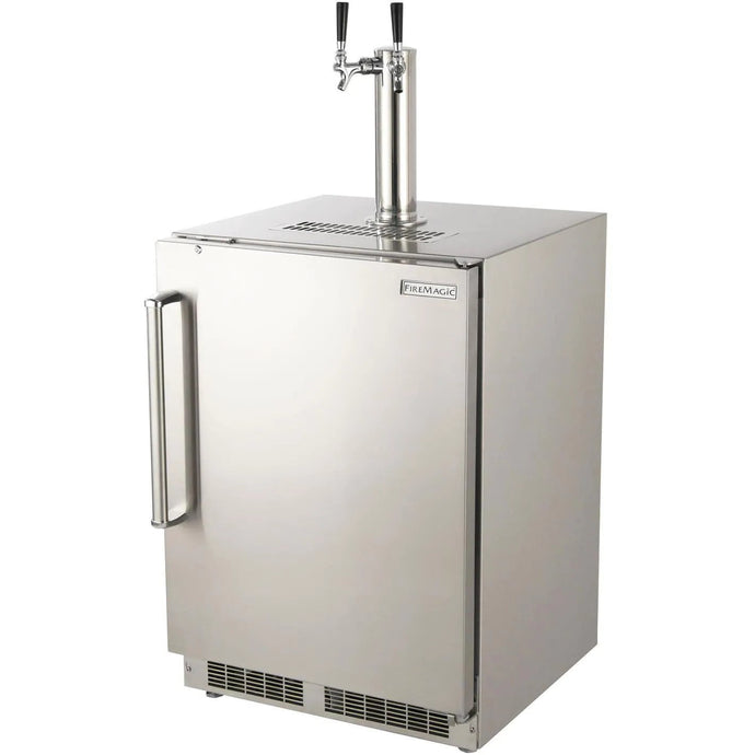 Fire Magic 24-Inch Right Hinge Outdoor Rated Dual Tap Kegerator