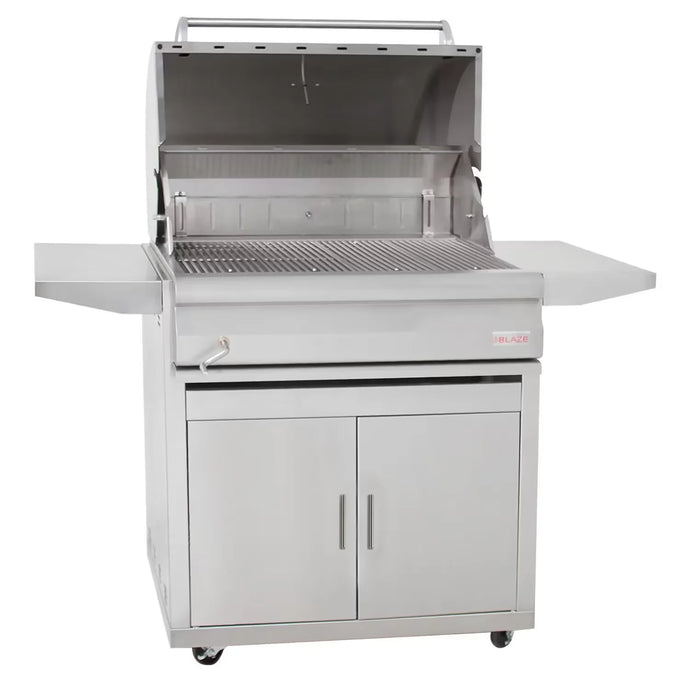 Blaze 32-Inch Stainless Steel Charcoal Grill w/ Adjustable Charcoal Tray