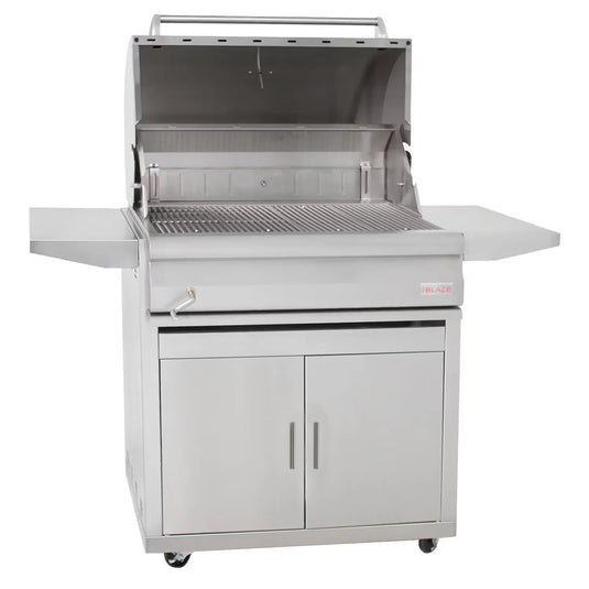 Blaze 32-Inch Stainless Steel Charcoal Grill w/ Adjustable Charcoal Tray