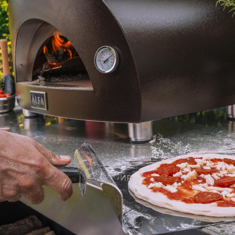 Load image into Gallery viewer, Alfa Nano 23-Inch Outdoor Countertop Wood-Fired Pizza Oven - Copper
