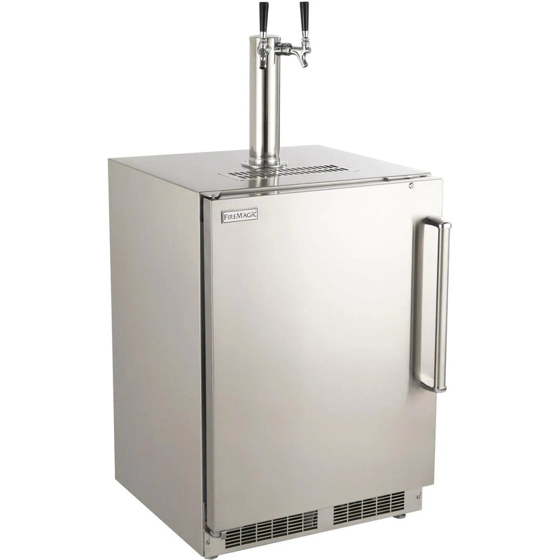 Load image into Gallery viewer, Fire Magic 24-Inch Left Hinge Outdoor Rated Dual Tap Kegerator
