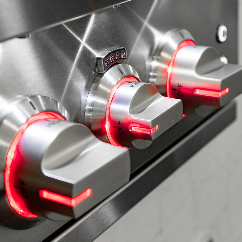 Load image into Gallery viewer, Summerset Sizzler Pro 32″ Built-In Grill – with LED Lights, Stainless Steel Grates, and Rotisserie Back Burner
