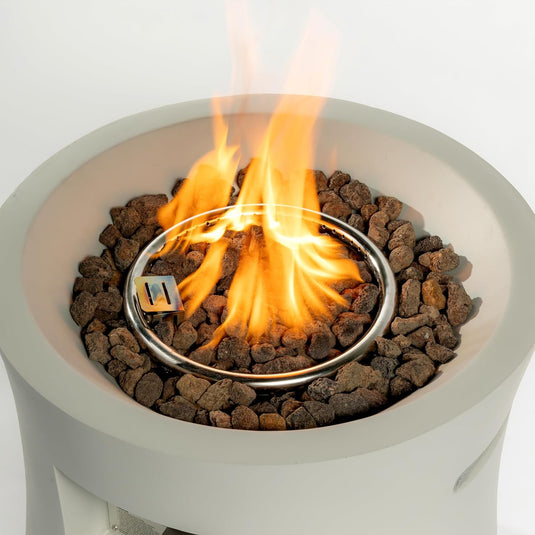 19.7-Inch Outdoor Propane Fire Pit Table – Compact, Modern, 40,000 BTU