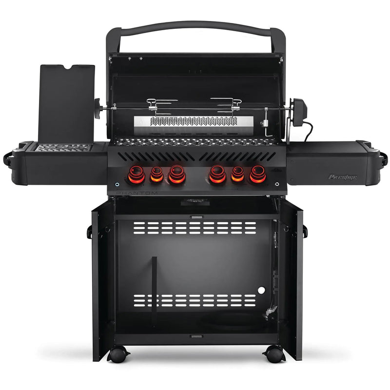 Load image into Gallery viewer, Napoleon Phantom Prestige 500 Natural Gas Grill with Infrared Rear Burner, Infrared Side Burner, &amp; Rotisserie Kit - Matte Black
