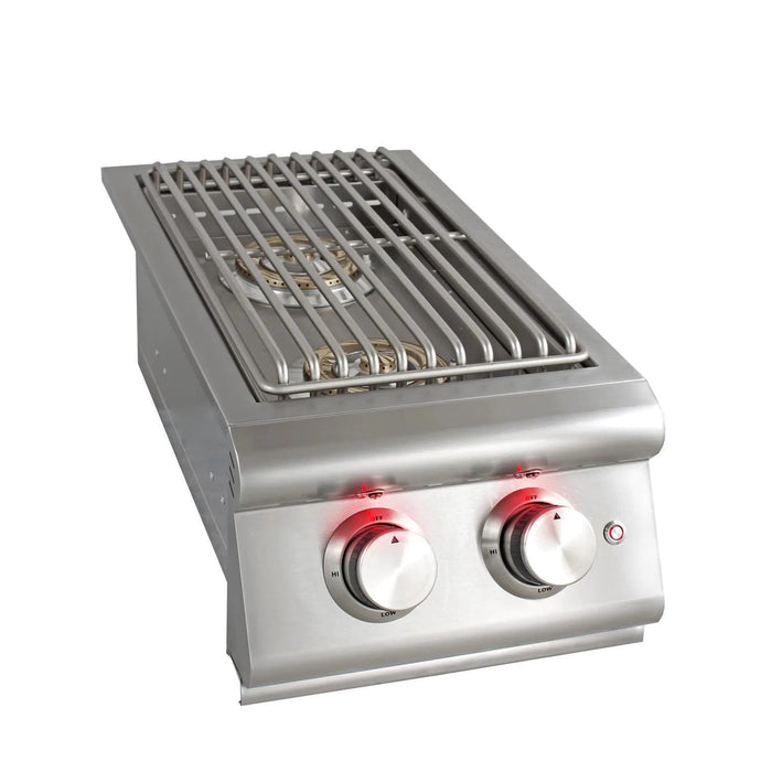 Blaze Premium LTE Built-In Stainless Steel Double Side Burner With Lid