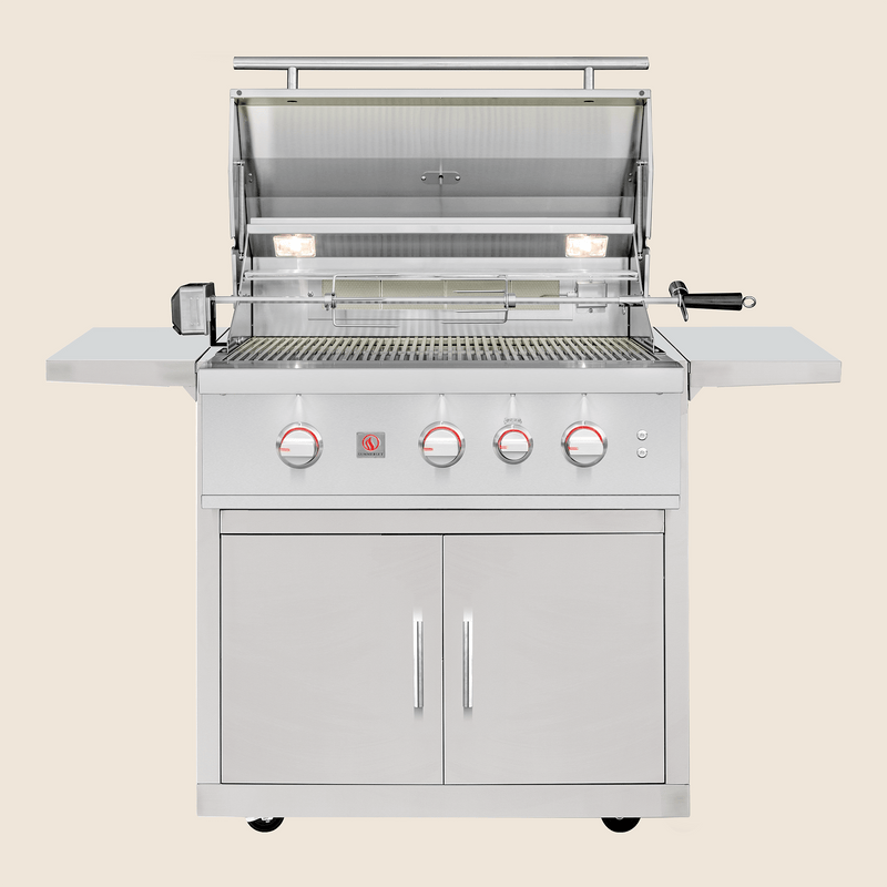 Load image into Gallery viewer, Summerset Cart for 32″ TRL Pro Grill – #304 Stainless Steel with Storage, Ventilation, and Locking Wheels
