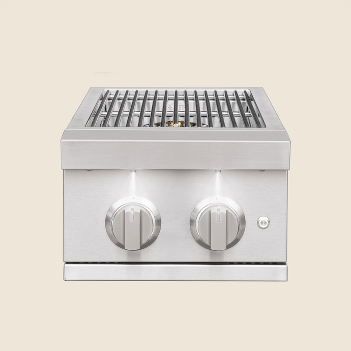 Summerset Pro Double Side Burner – Commercial-grade stainless steel outdoor burner with dual 12,000 BTU burners and LED lighting