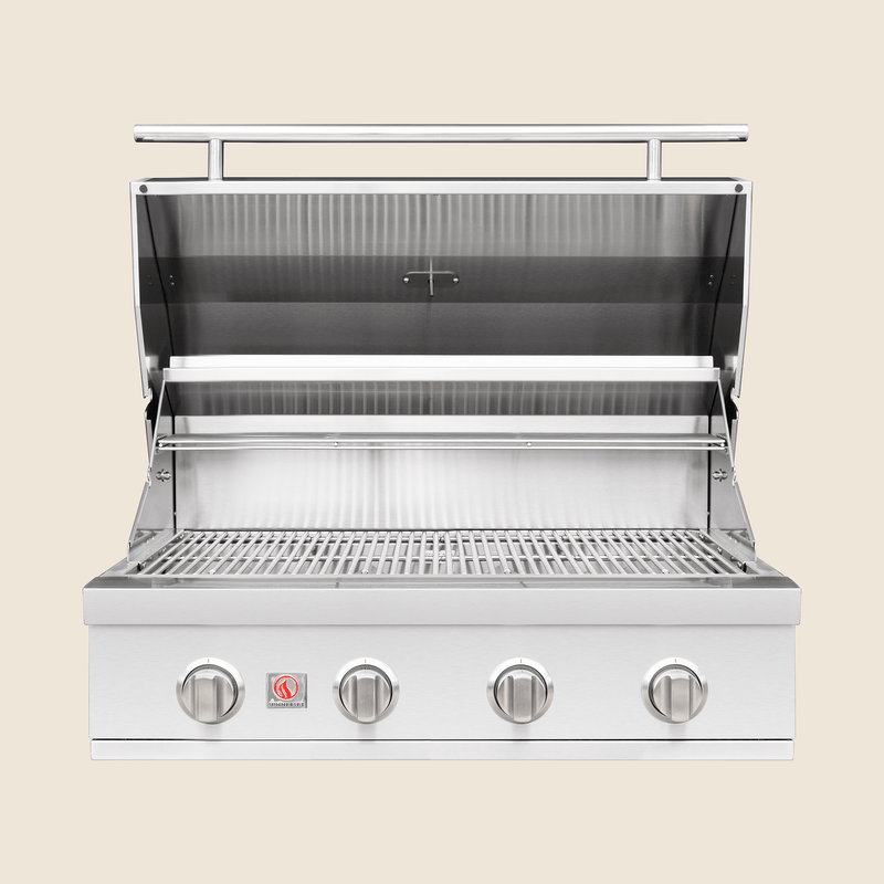 Load image into Gallery viewer, Summerset Sizzler 32″ Built-in Grill – Front view showing stainless steel construction, burner controls, and grilling surface
