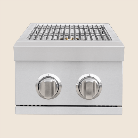 Summerset Double Side Burner – Stainless Steel, LED Lights, Dual Burners, Built-In Outdoor Cooking Unit