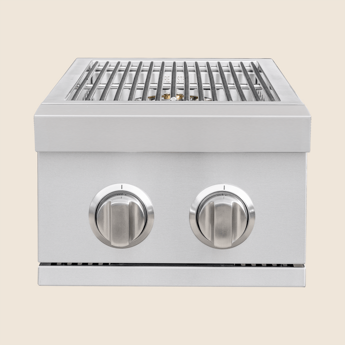 Summerset Double Side Burner – Stainless Steel, LED Lights, Dual Burners, Built-In Outdoor Cooking Unit