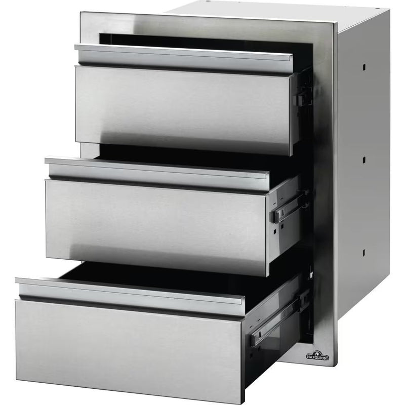 Load image into Gallery viewer, Napoleon 18-Inch Stainless Steel Triple Drawer - BI-1824-3DR
