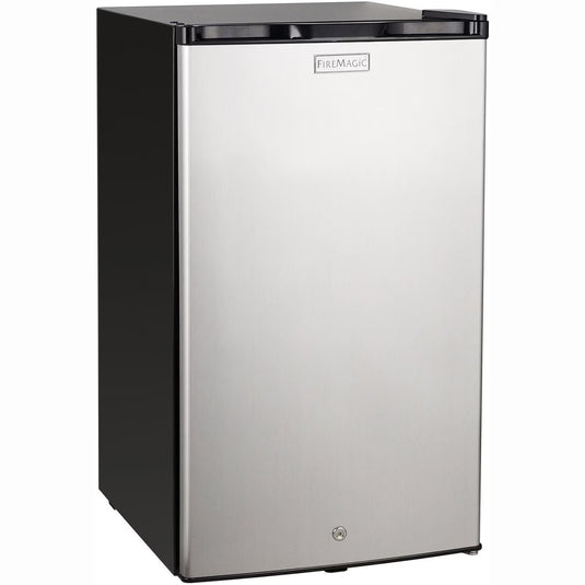 Fire Magic 20-Inch 4.0 Cu. Ft. Compact Refrigerator - Stainless Steel Door / Black Cabinet - 3598