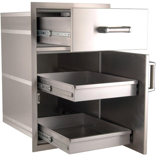 Fire Magic Premium Flush 20-Inch Pantry / Access Drawer Combo