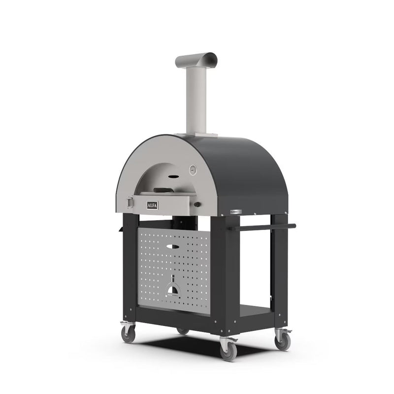 Load image into Gallery viewer, Alfa Classico 2 Pizze Propane Pizza Oven W/ Natural Gas Conversion Kit and Oven Base - Ardesia Grey
