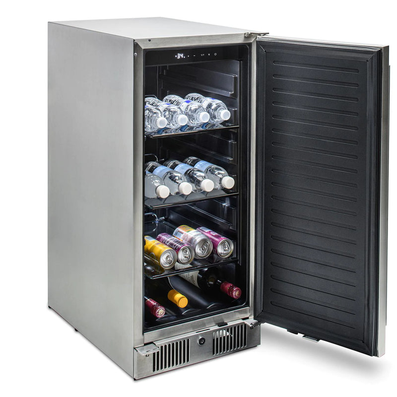 Load image into Gallery viewer, Blaze 15-Inch 3.2 Cu. Ft. Outdoor Rated Compact Refrigerator - BLZ-SSRF-15
