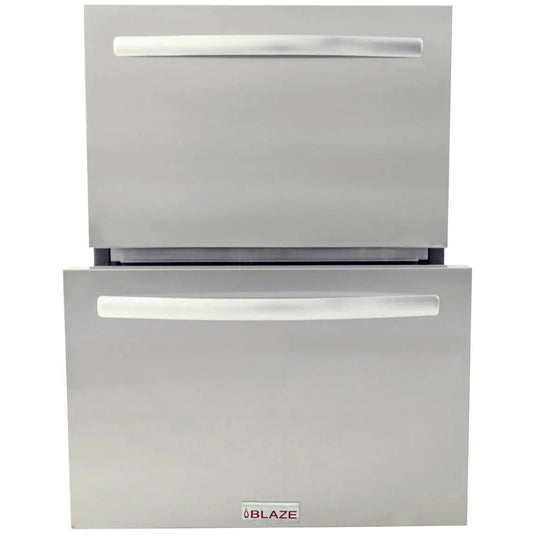 Blaze 23.5-Inch 5.1 Cu. Ft. Outdoor Rated Stainless Steel Double Drawer Refrigerator - BLZ-SSRF-DBDR5.1