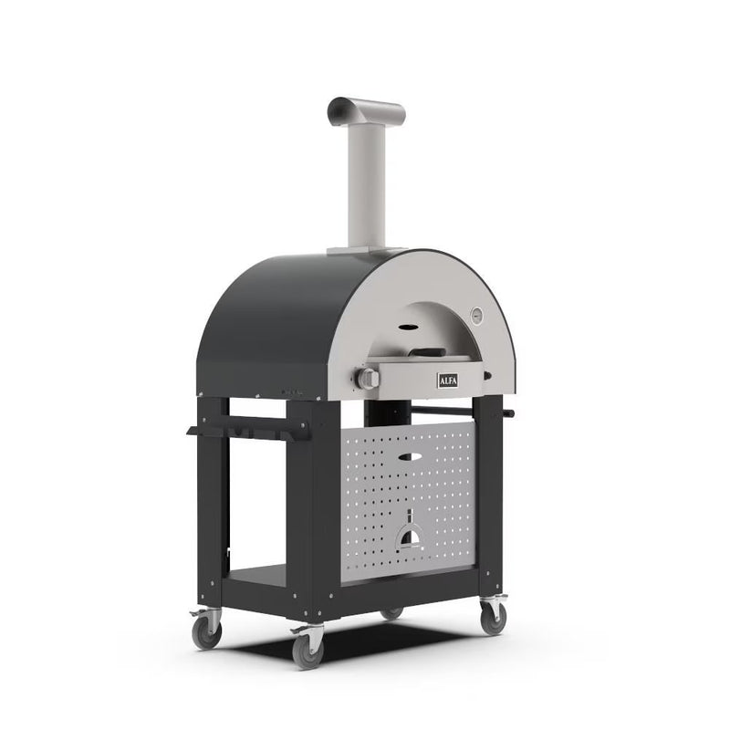 Load image into Gallery viewer, Alfa Classico 2 Pizze Propane Pizza Oven W/ Natural Gas Conversion Kit and Oven Base - Ardesia Grey
