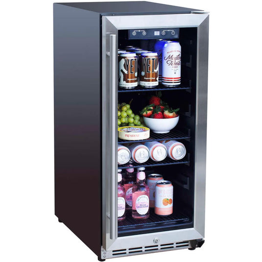 Summerset 15-Inch Outdoor Rated Fridge w/ Glass Door