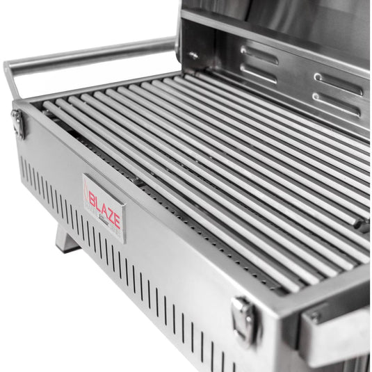 Blaze Professional LUX Marine Grade Portable Propane Gas Grill On Pedestal