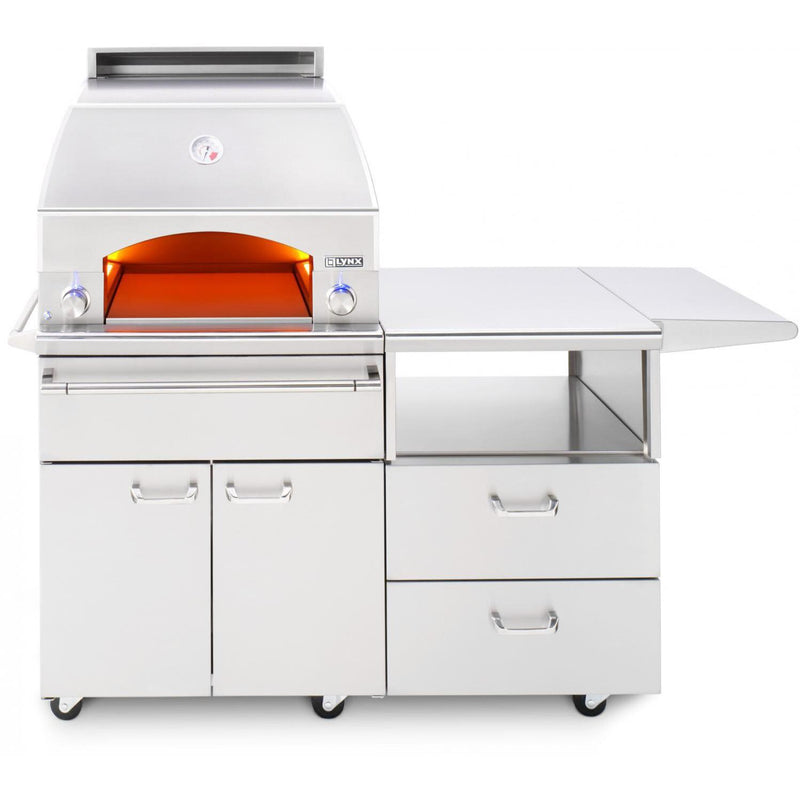 Load image into Gallery viewer, Lynx Professional Napoli 30-Inch Outdoor Pizza Oven On Mobile Kitchen Cart
