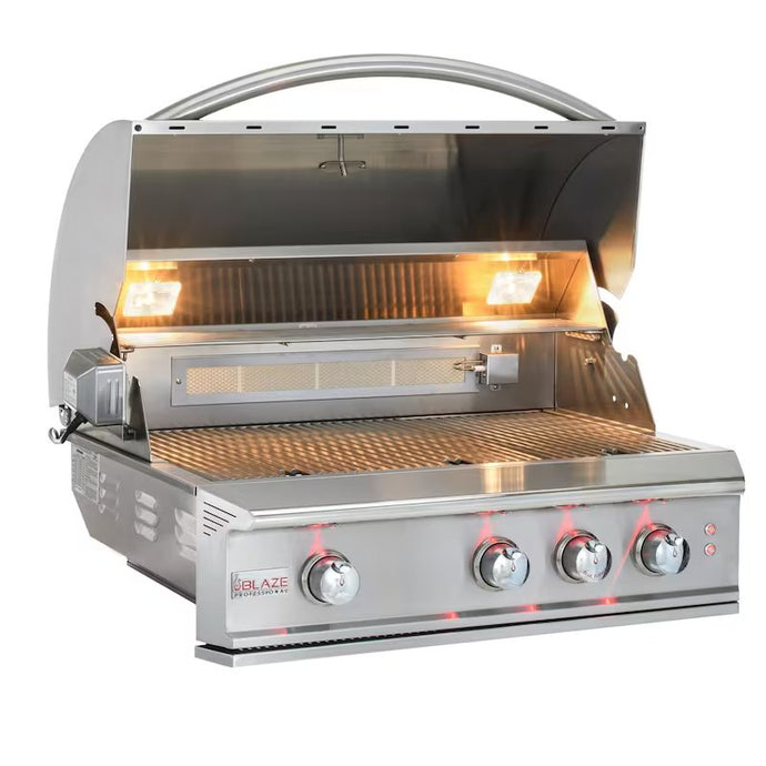 Blaze Professional LUX 34-Inch 3-Burner Built-In Gas Grill With Rear Infrared Burner