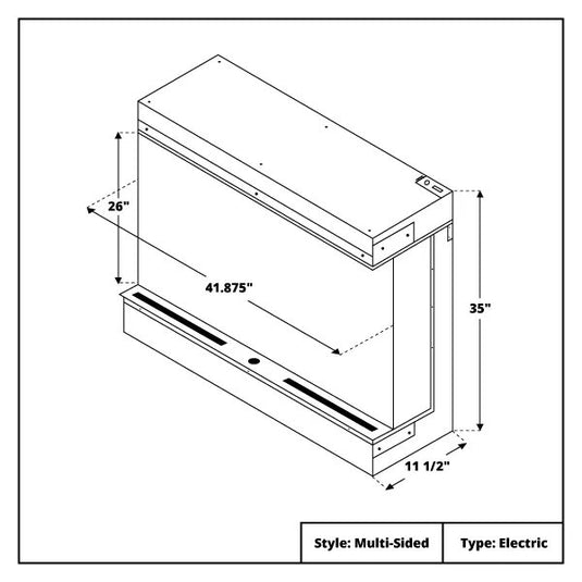 Modern Flames Sedona Pro Multi-Side Electric Fireplace - 42