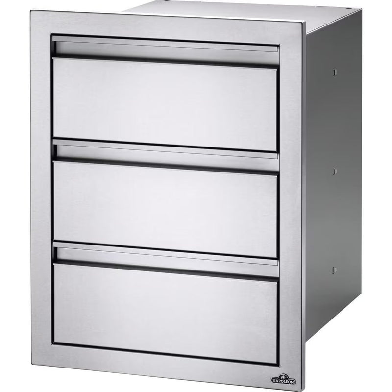 Load image into Gallery viewer, Napoleon 18-Inch Stainless Steel Triple Drawer - BI-1824-3DR
