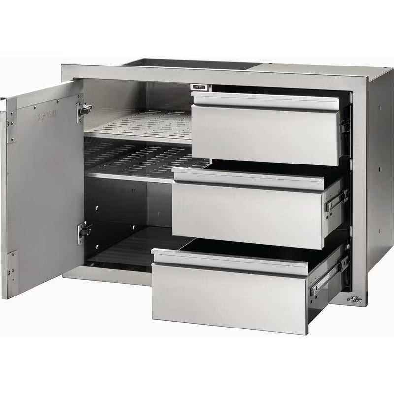 Load image into Gallery viewer, Napoleon 36-Inch Stainless Steel Single Door and Triple Drawer - BI-3624-1D3DR
